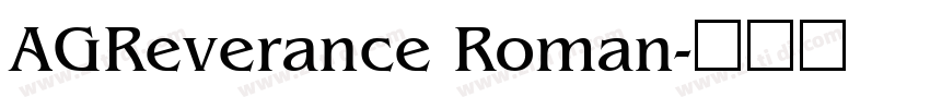 AGReverance Roman字体转换